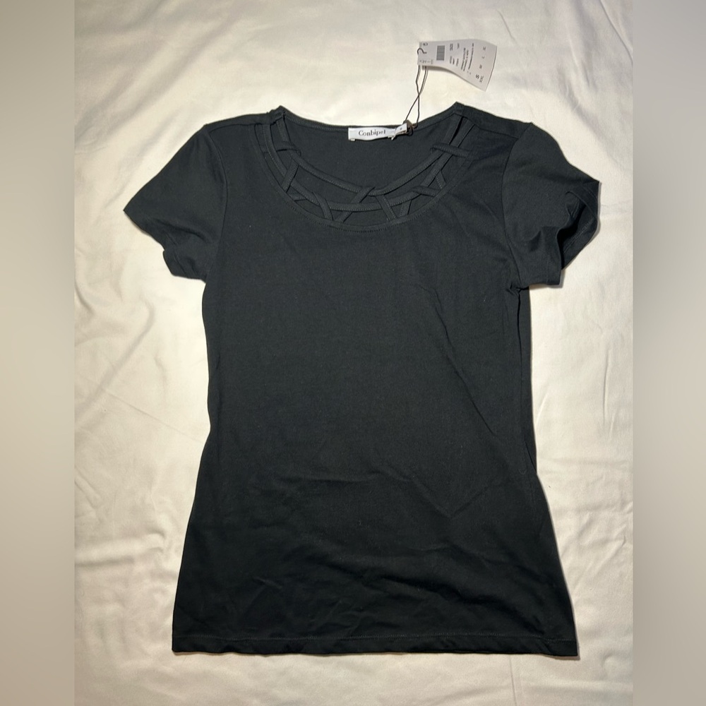 Conbipel (From Italy) Black shirt size small.